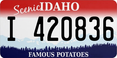 ID license plate I420836