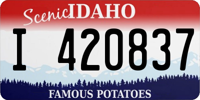ID license plate I420837