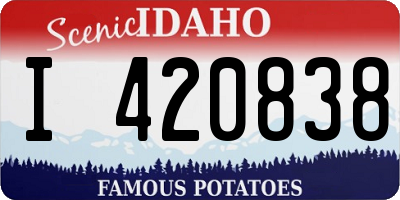 ID license plate I420838
