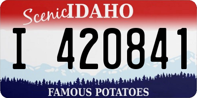 ID license plate I420841