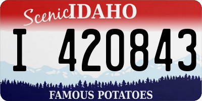 ID license plate I420843