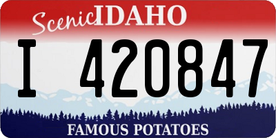 ID license plate I420847