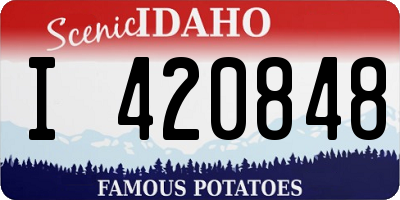 ID license plate I420848