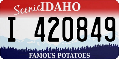 ID license plate I420849