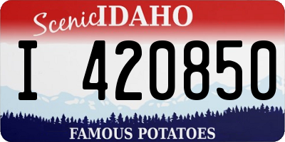 ID license plate I420850
