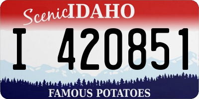 ID license plate I420851
