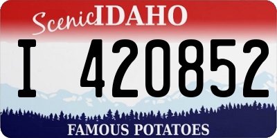 ID license plate I420852