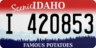 ID license plate I420853