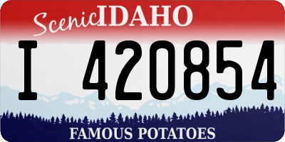 ID license plate I420854