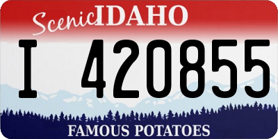 ID license plate I420855