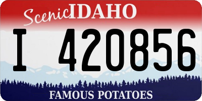 ID license plate I420856