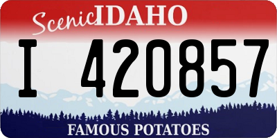 ID license plate I420857