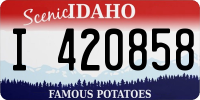ID license plate I420858