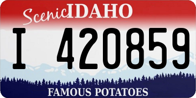 ID license plate I420859
