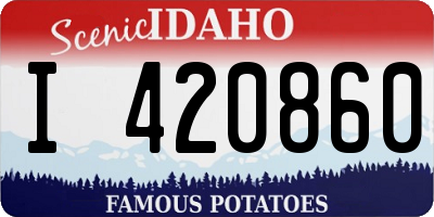 ID license plate I420860