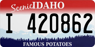 ID license plate I420862