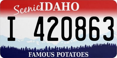 ID license plate I420863