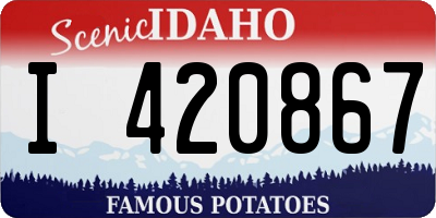 ID license plate I420867