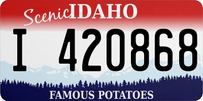 ID license plate I420868