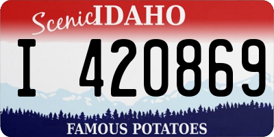 ID license plate I420869