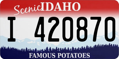 ID license plate I420870