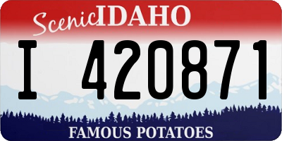 ID license plate I420871
