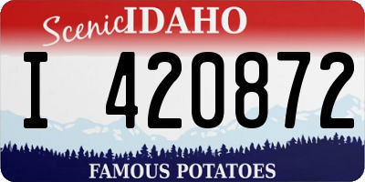ID license plate I420872
