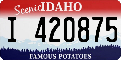 ID license plate I420875