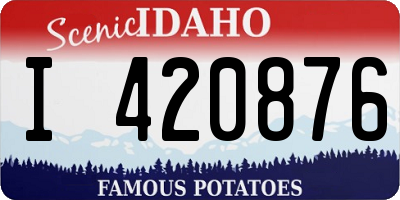 ID license plate I420876