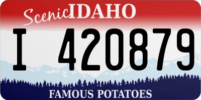 ID license plate I420879