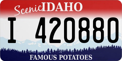 ID license plate I420880