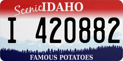 ID license plate I420882