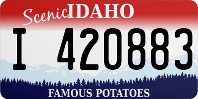 ID license plate I420883