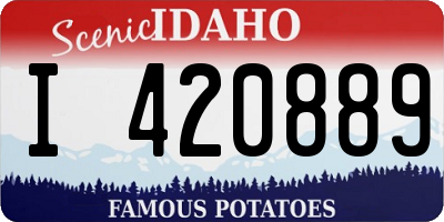ID license plate I420889