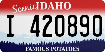 ID license plate I420890