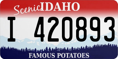 ID license plate I420893