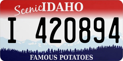 ID license plate I420894