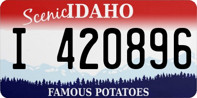 ID license plate I420896