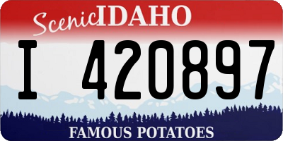 ID license plate I420897