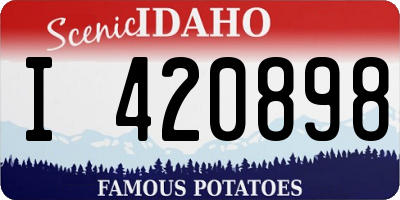 ID license plate I420898