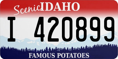 ID license plate I420899