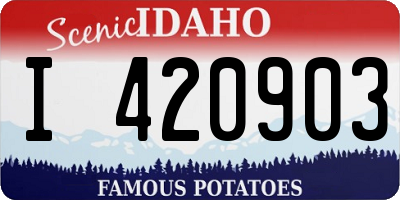 ID license plate I420903