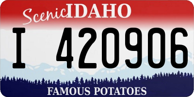 ID license plate I420906