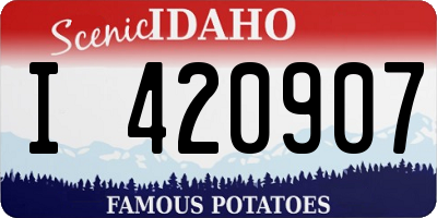 ID license plate I420907