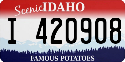 ID license plate I420908