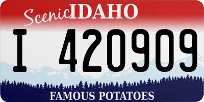 ID license plate I420909