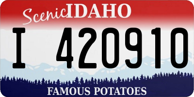 ID license plate I420910