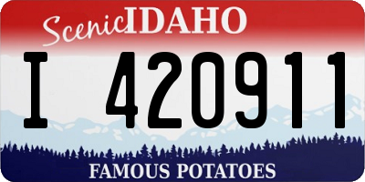 ID license plate I420911