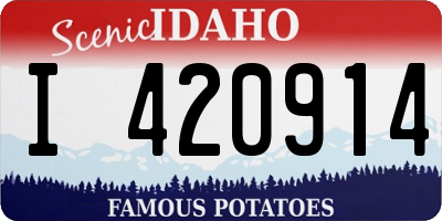ID license plate I420914