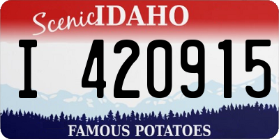 ID license plate I420915